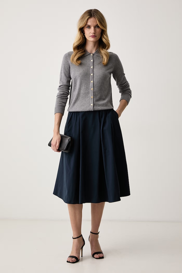 Elisabetta Franchi Spódnica GO22767E2 granatowy AW26