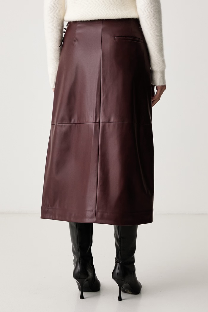 Odjeća Calvin Klein Suknja na preklop od imitacije kože LV044H620G bordo