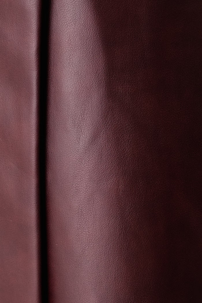 Suknja na preklop od imitacije kože Calvin Klein LV044H620G bordo