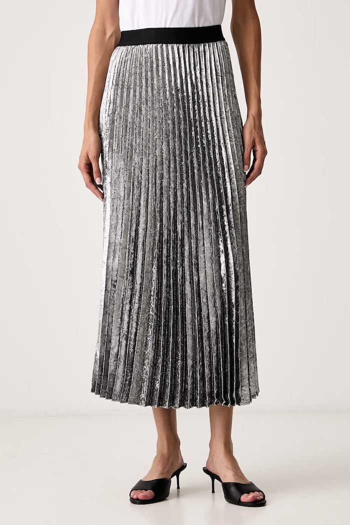 Armani Exchange Spódnica plisowana srebrny XW002524.AF26091