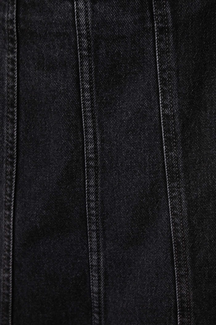 Rozšírená sukňa rifľová SEAMED FLARE Levi's 008AD čierna