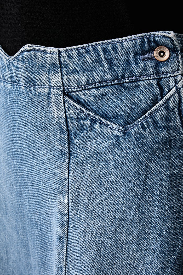 Spódnica rozkloszowana jeansowa United Colors of Benetton 4IKGD005H niebieski