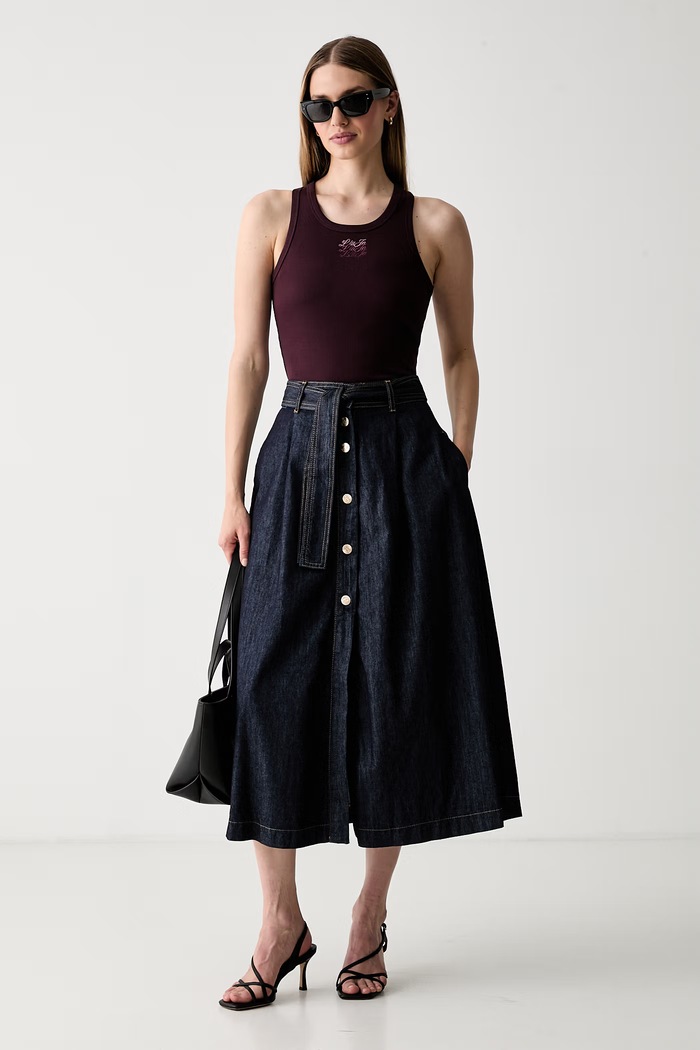 Liu Jo spódnica jeansowa UF6100.D0268 granatowy AW26