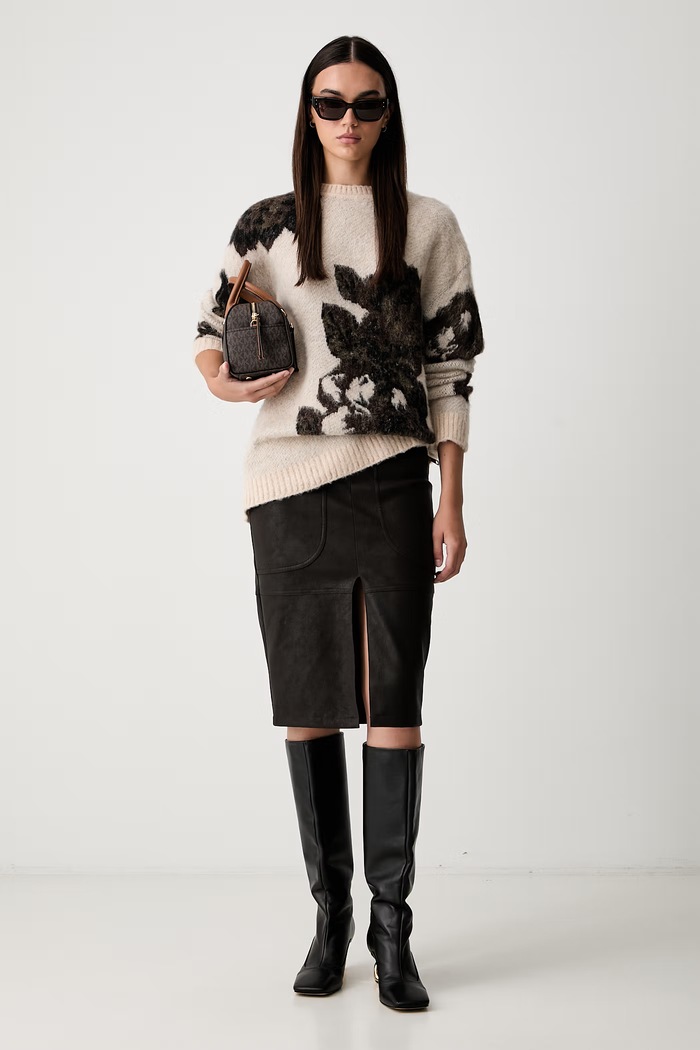 Liu Jo spódnica z imitacji skóry WF6209.E1157 brązowy AW26