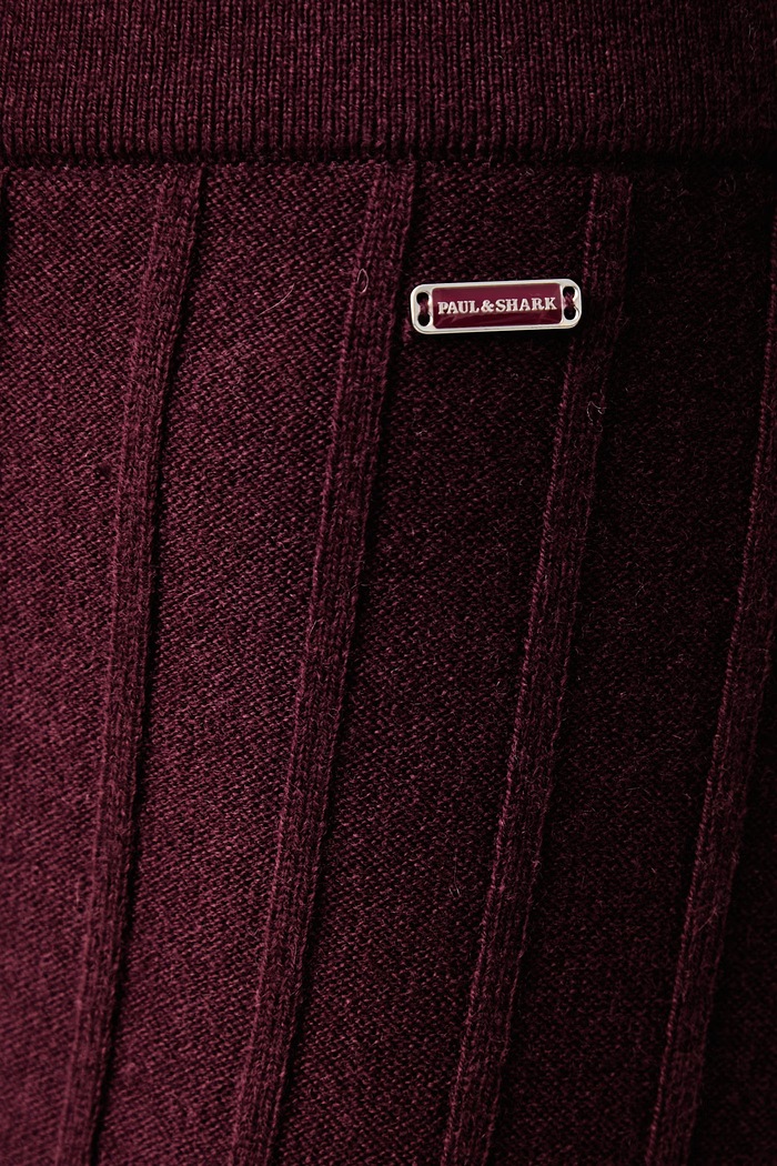 Spódnica wełniana Paul&Shark 16351221 bordowy
