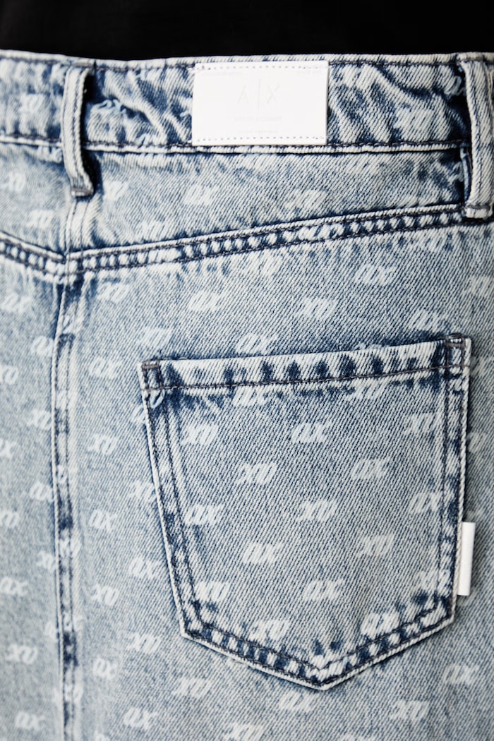 Armani Exchange spódnica jeansowa niebieski XW002754.AF25777