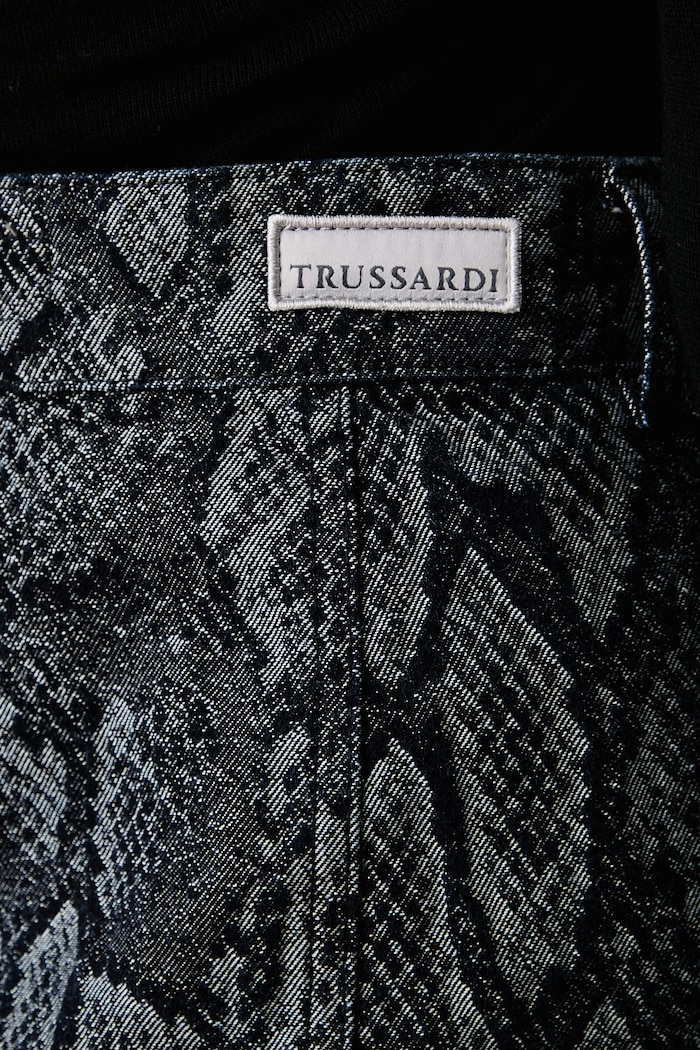 Spódnica jeansowa Trussardi 1400A000695N granatowy