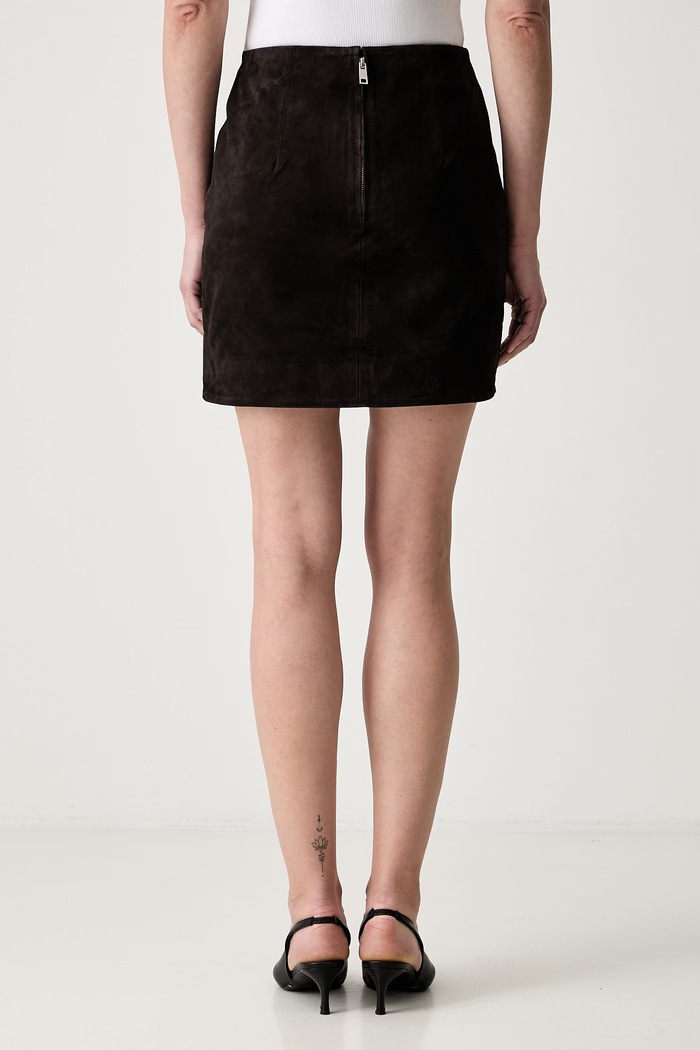 Odzież Rotate SUEDE MINI spódnica zamszowa 1161681111 brązowy