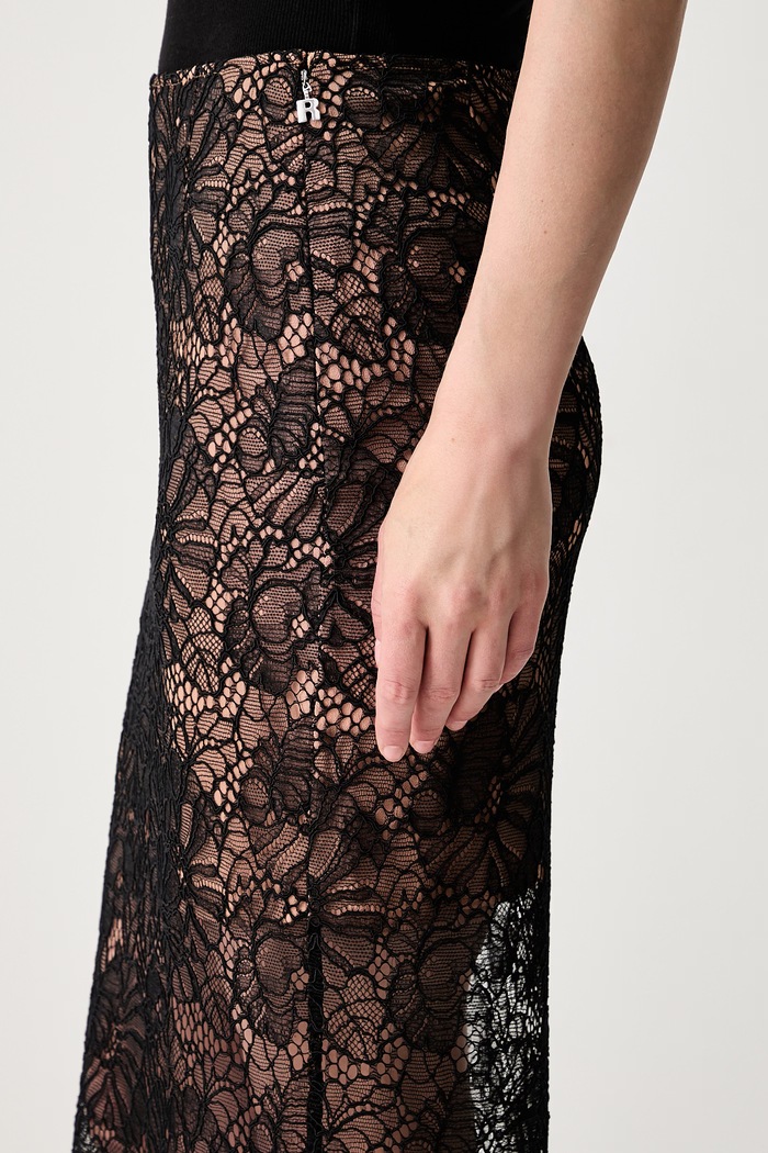 Spódnica ołówkowa LACE MIDI PENCIL Rotate 116264100 czarny