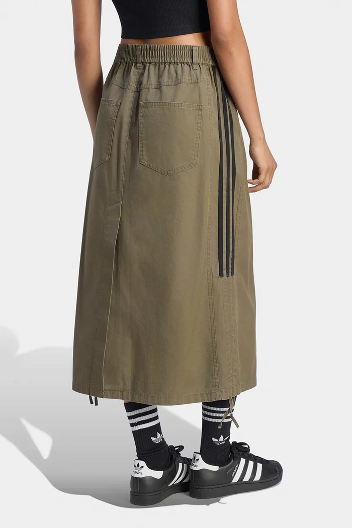 adidas Originals Spódnica bawełniana Parachute LE8297 zielony AW26