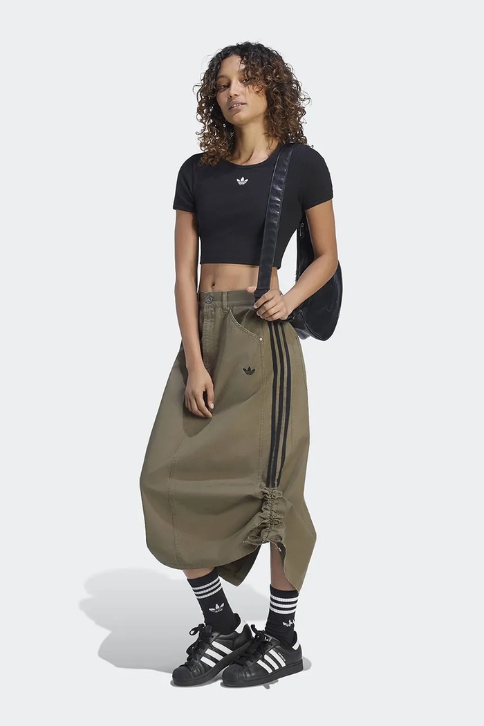 Odzież adidas Originals Spódnica bawełniana Parachute LE8297 zielony