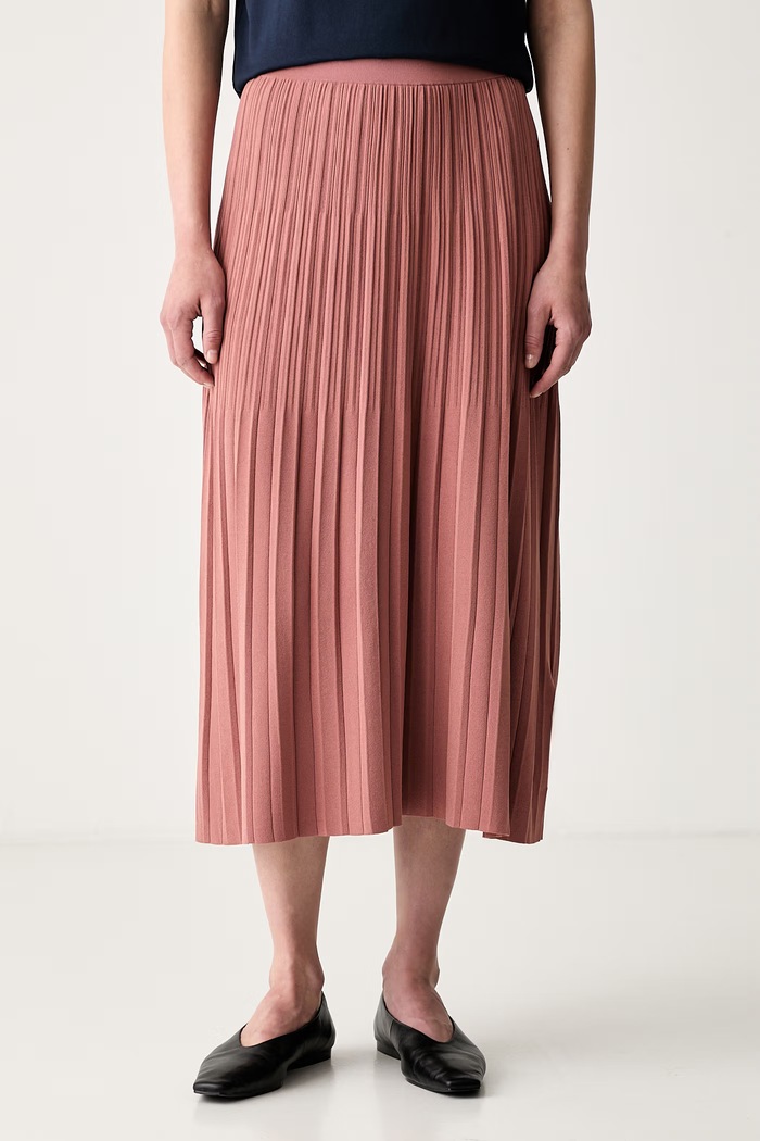 Weekend Max Mara spódnica plisowana z wiskozą WKDGHIGLIA różowy 2625306011600