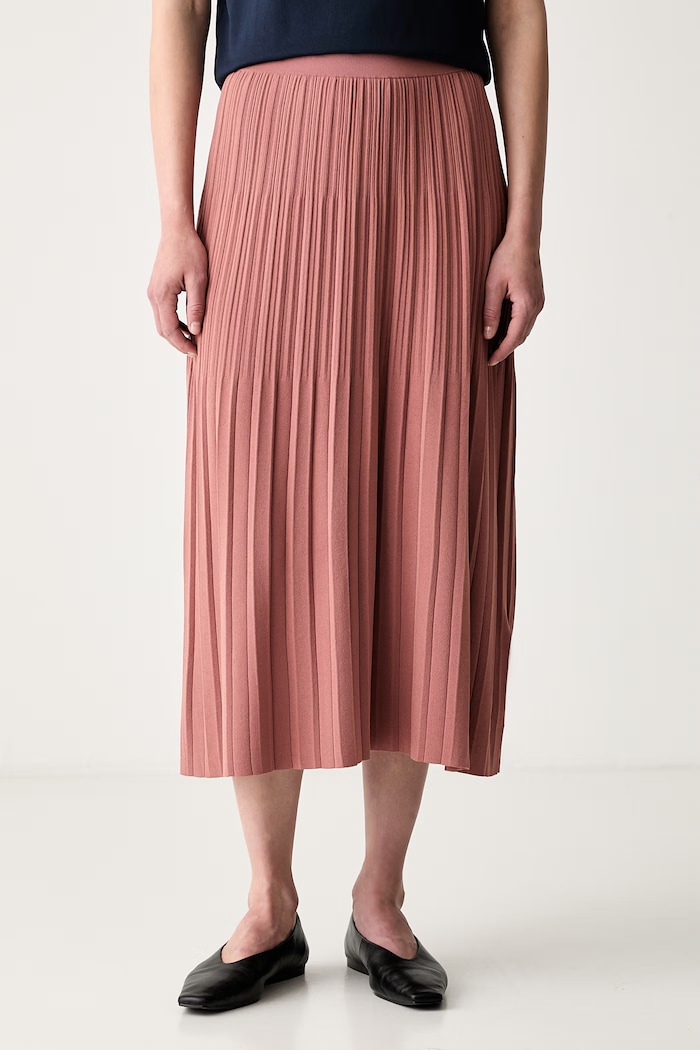 Weekend Max Mara spódnica plisowana z wiskozą WKDGHIGLIA różowy 2625306011600