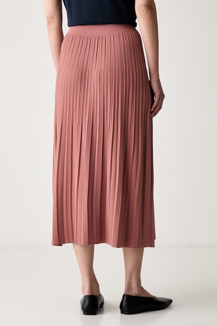 Odzież Weekend Max Mara spódnica plisowana z wiskozą WKDGHIGLIA 2625306011600 różowy