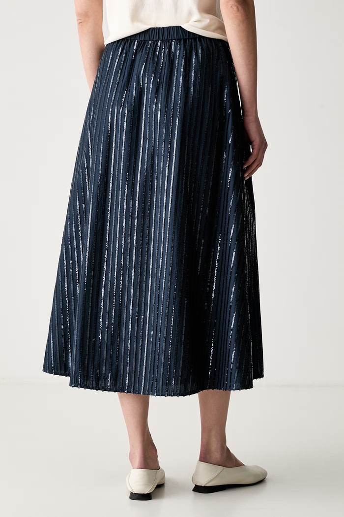 Odzież Weekend Max Mara spódnica rozkloszowana bawełniana WKDFIORDI 2625106071600 granatowy
