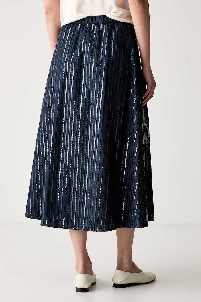 Odzież Weekend Max Mara spódnica rozkloszowana bawełniana WKDFIORDI 2625106071600 granatowy