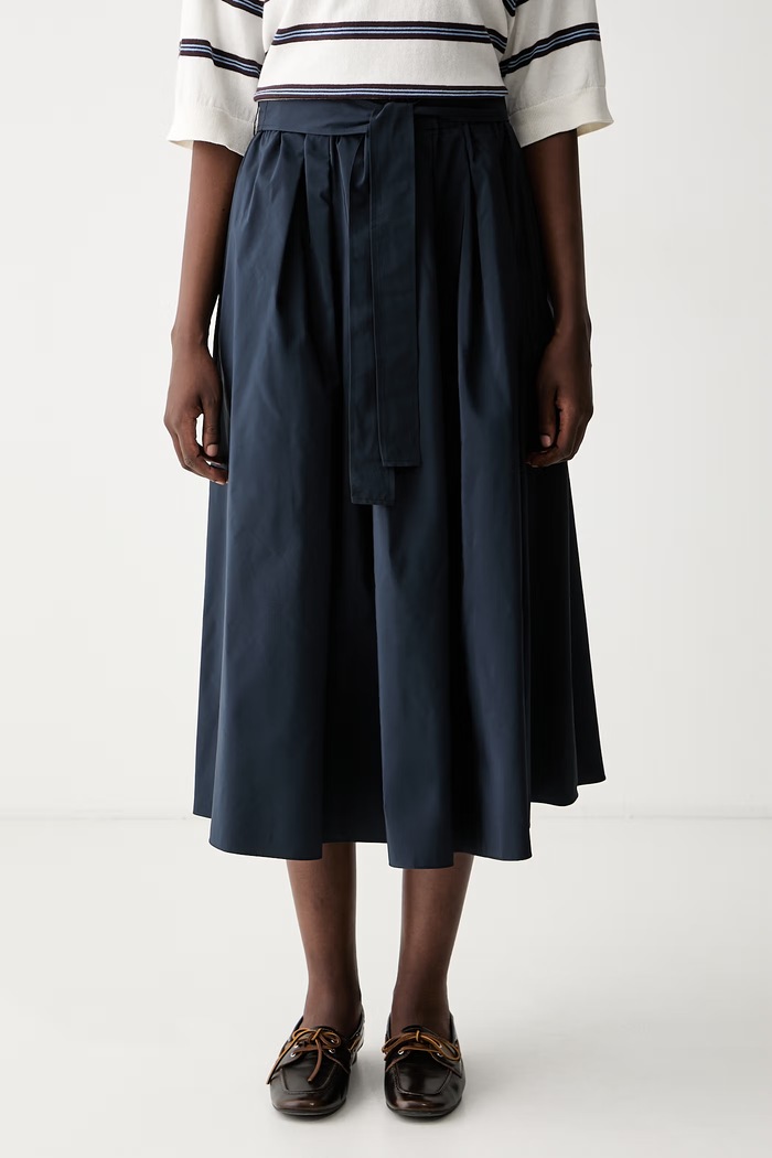 Weekend Max Mara spódnica z bawełną WKDALPACA granatowy 2625106041600