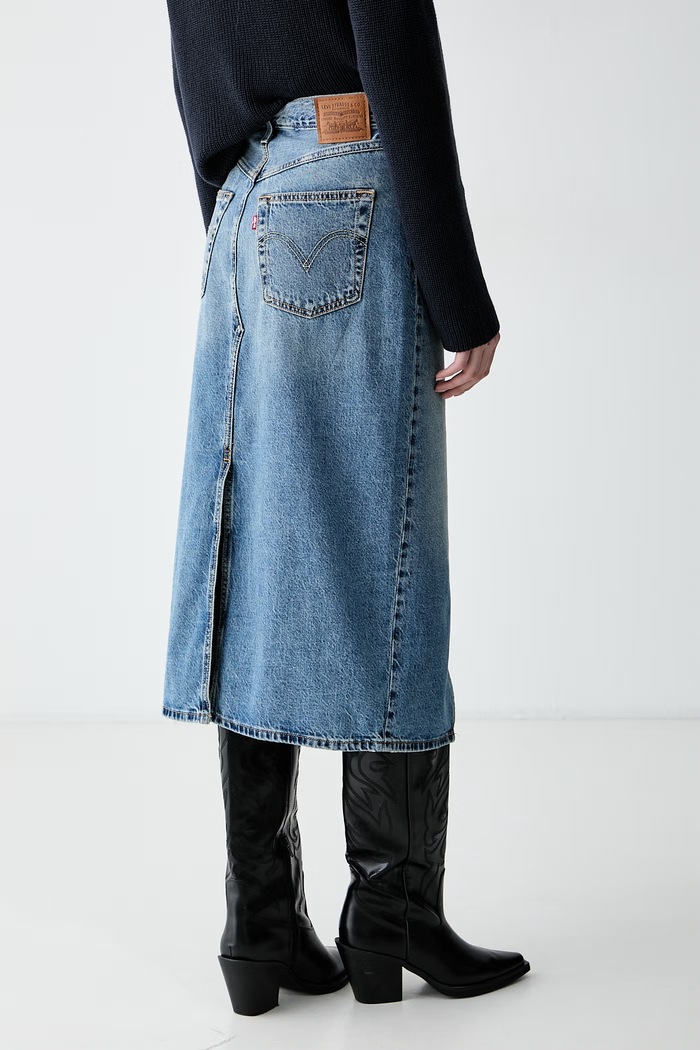 Ρούχα Levi's Φούστα ντένιμ DECON SLIT MIDI 008AF μπλε