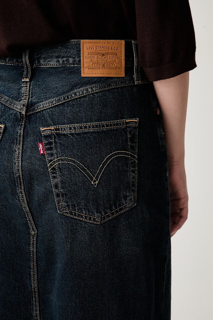 Φούστα ντένιμ DECON SLIT MIDI Levi's 008AF σκούρο μπλε