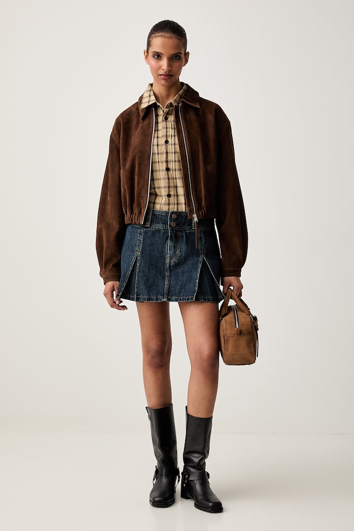 Levi's Φούστα κοτλέ INVERTED PLEAT MINI 0089S σκούρο μπλε AW26