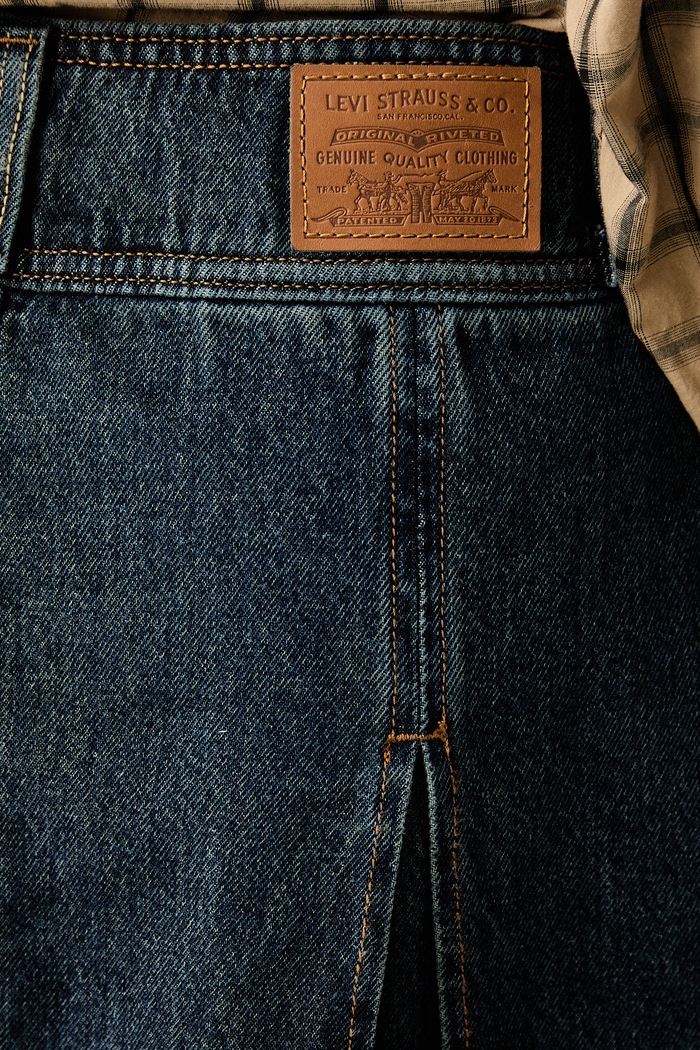 Φούστα κοτλέ INVERTED PLEAT MINI Levi's 0089S σκούρο μπλε