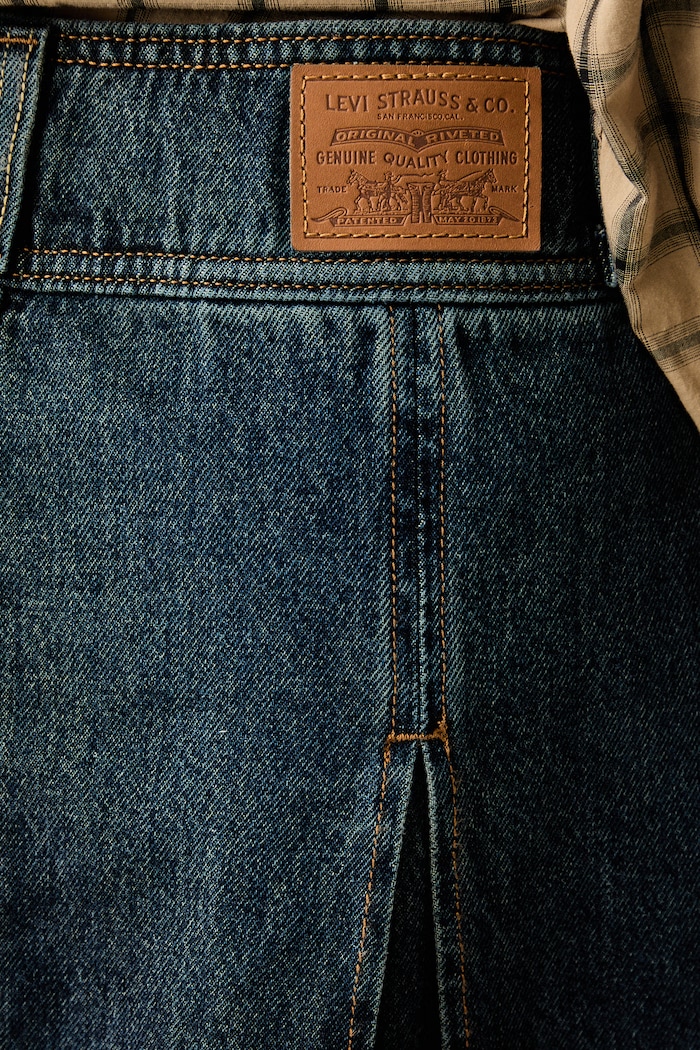 Φούστα κοτλέ INVERTED PLEAT MINI Levi's 0089S σκούρο μπλε