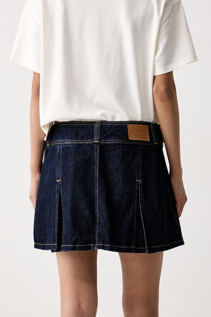 Ρούχα Levi's Φούστα κοτλέ INVERTED PLEAT MINI 0089S σκούρο μπλε