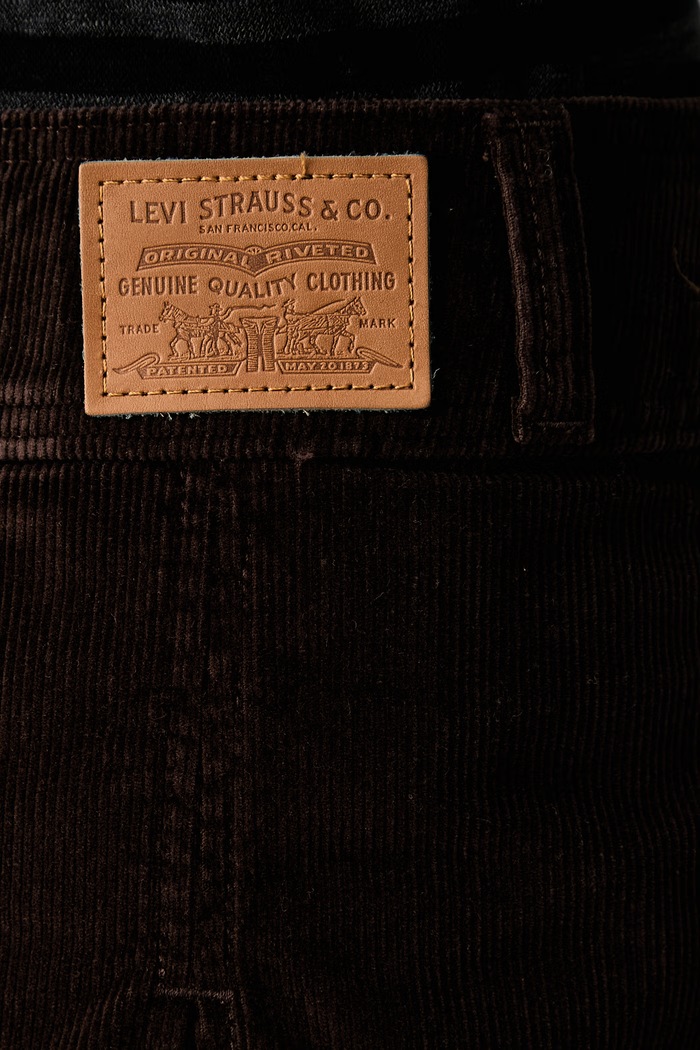 Levi's suknja od samta INVERTED PLEAT MINI smeđa 0089S