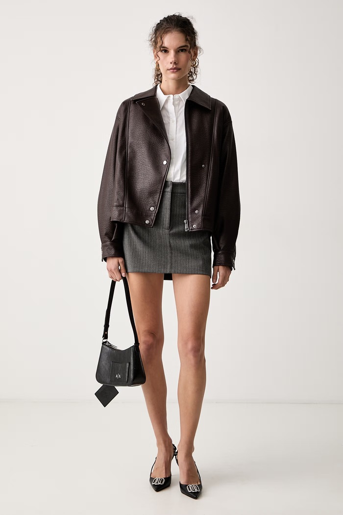 Patrizia Pepe Spódnica 8G0200.C0238 szary AW26