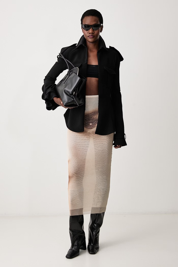 Jean Paul GAULTIER Face φούστα 26.04.W.SK086.M032P μπεζ AW26