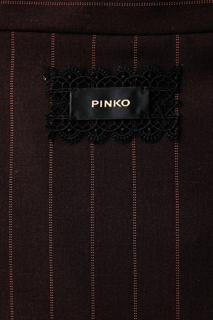 Spódnica z wełną Pinko 107416.A3FF bordowy