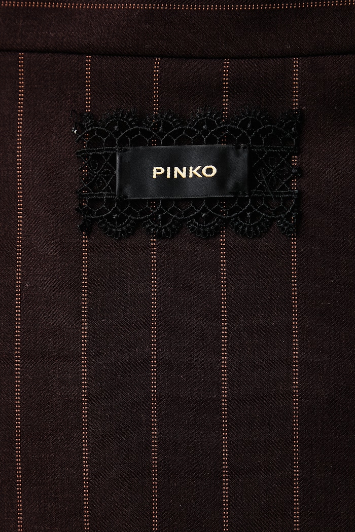 Spódnica z wełną Pinko 107416.A3FF bordowy