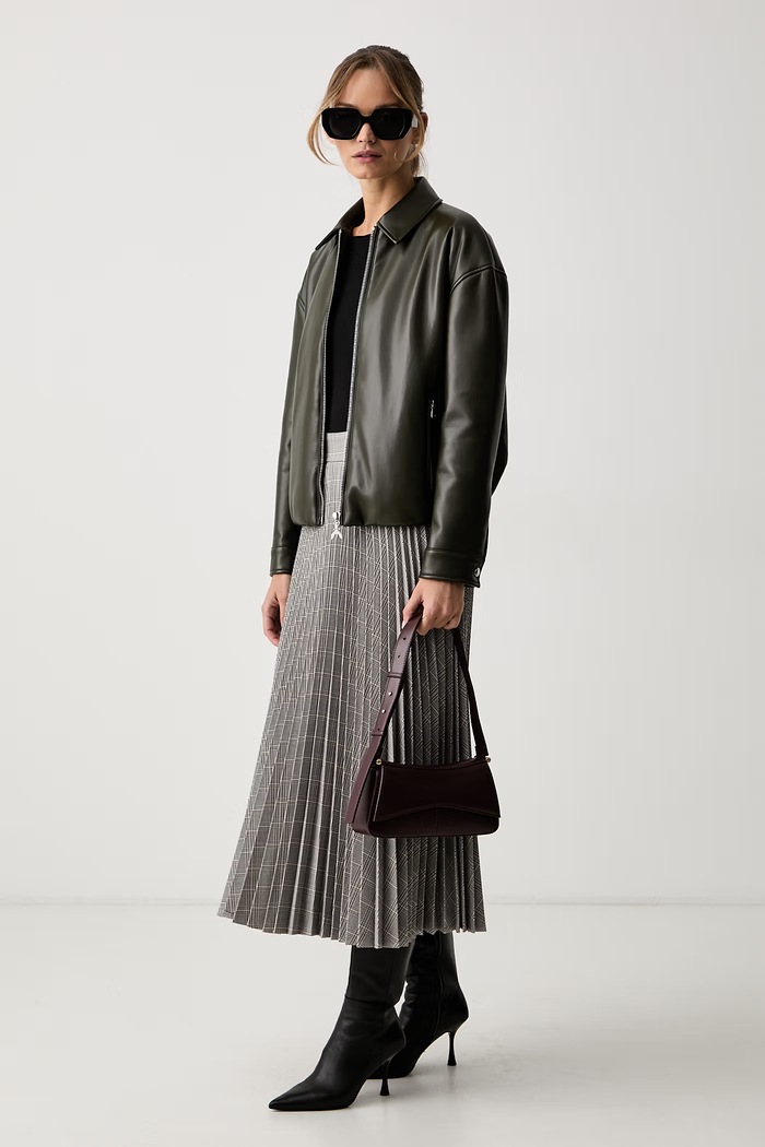Joop! spódnica rozkloszowana 30105455 szary AW26