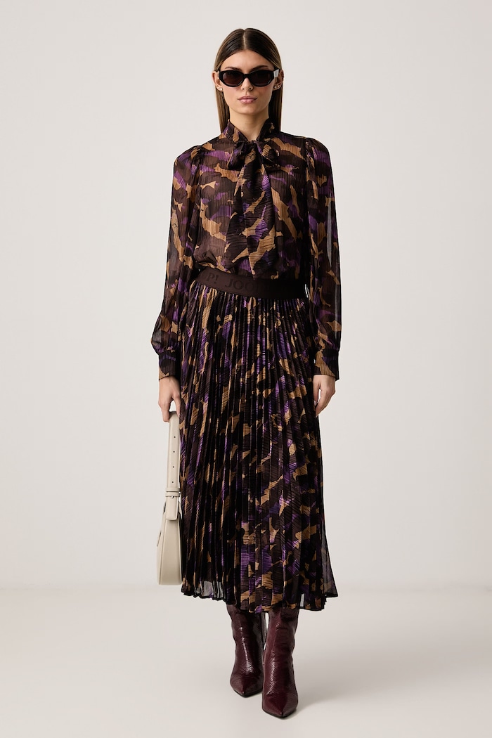 Joop! Spódnica rozkloszowana 30104611 brązowy AW26