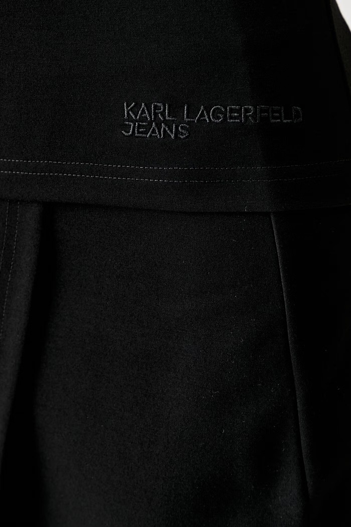 Karl Lagerfeld Jeans úzka sukňa s viskózou čierna B3W12004
