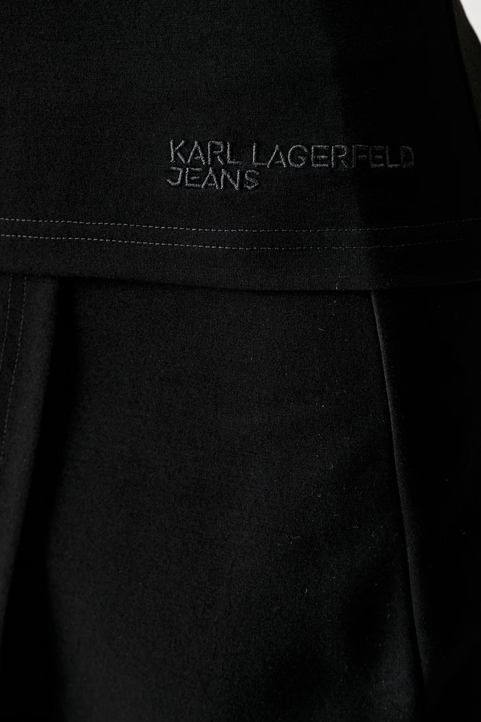 Karl Lagerfeld Jeans úzka sukňa s viskózou čierna B3W12004