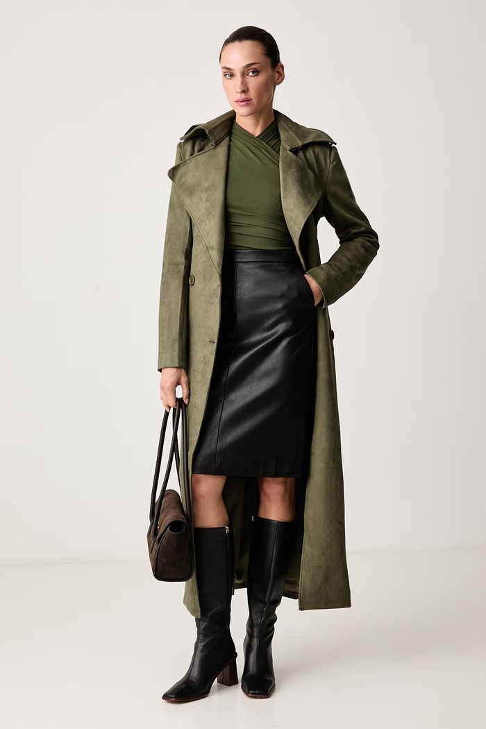 Bardot Spódnica z imitacji skóry LISBON 60595SB czarny AW26
