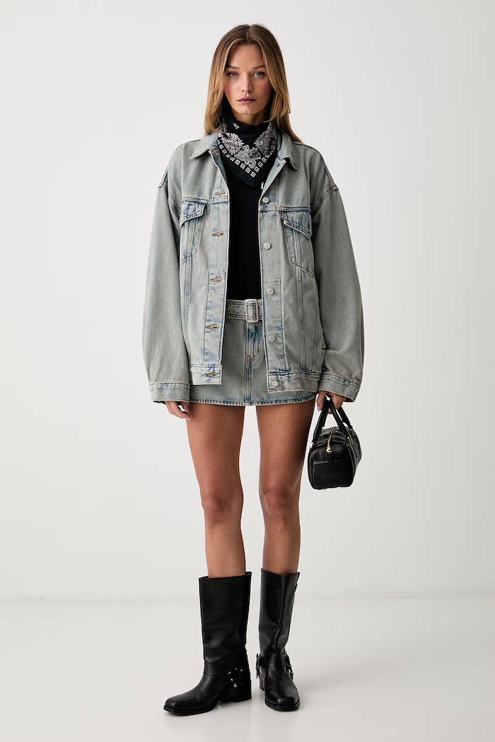 Levi's sukně džínová BELTED MINI 0089R modrá AW26