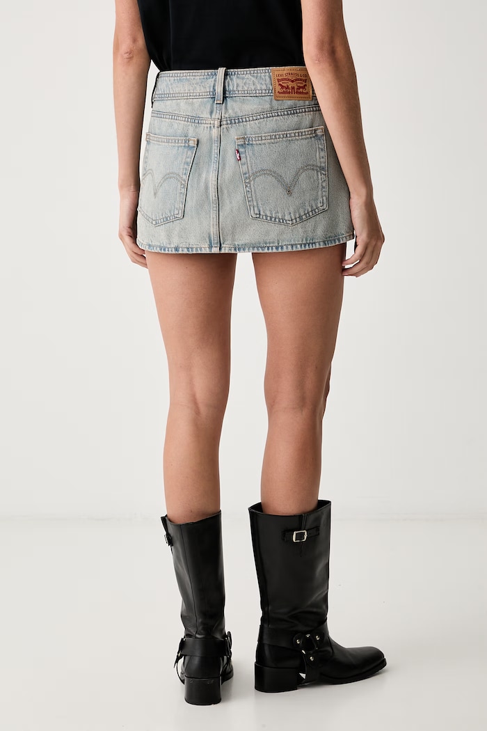 Oblečení Levi's sukně džínová BELTED MINI 0089R modrá