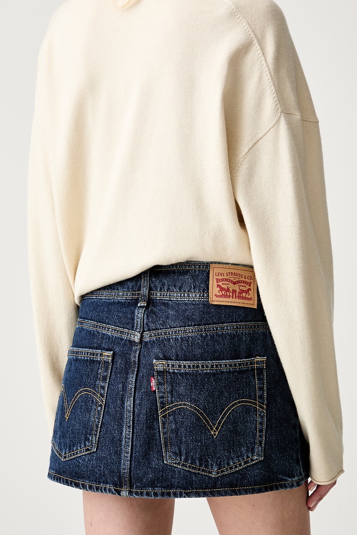 Odzież Levi's spódnica jeansowa BELTED MINI 0089R granatowy