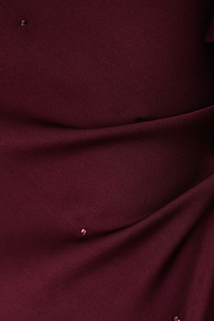 Sukňa z viskózy Twinset 262TT2073 burgundské