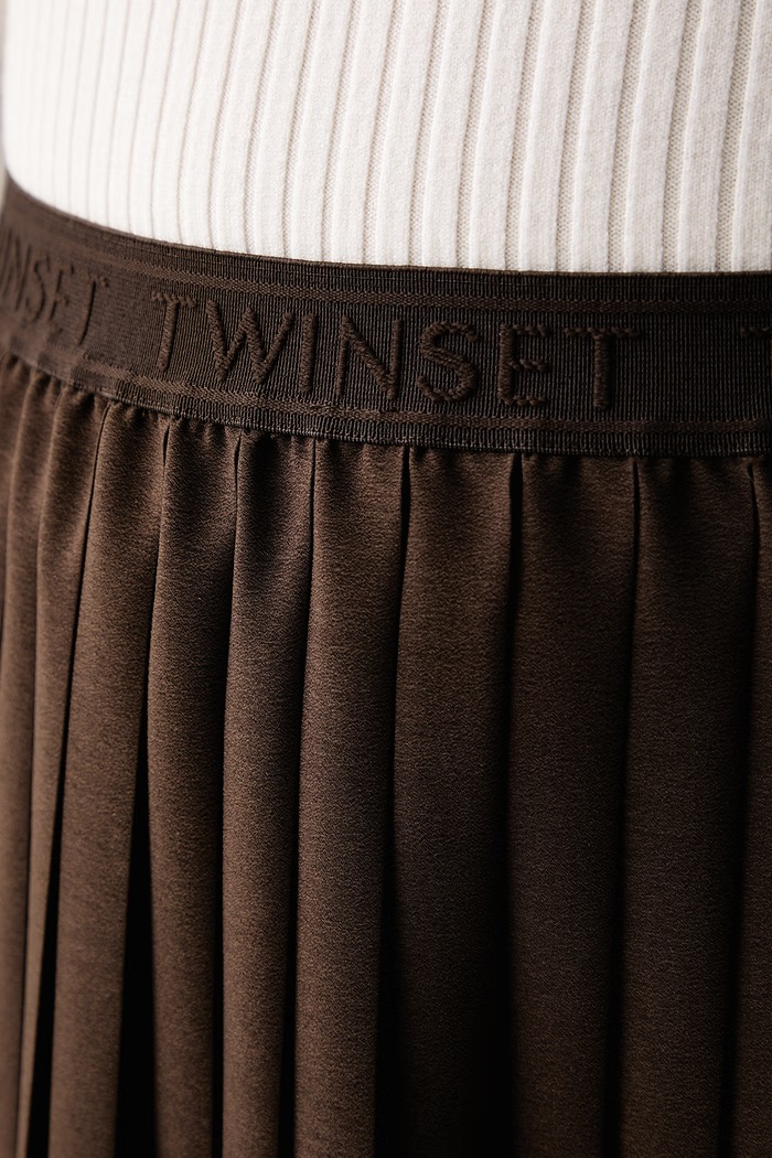 Плісирована спідниця Twinset 262TP2350 коричневий