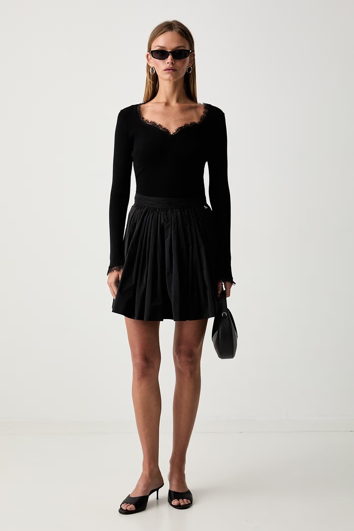 Twinset спідниця-кльош 262AP2204 чорний AW26