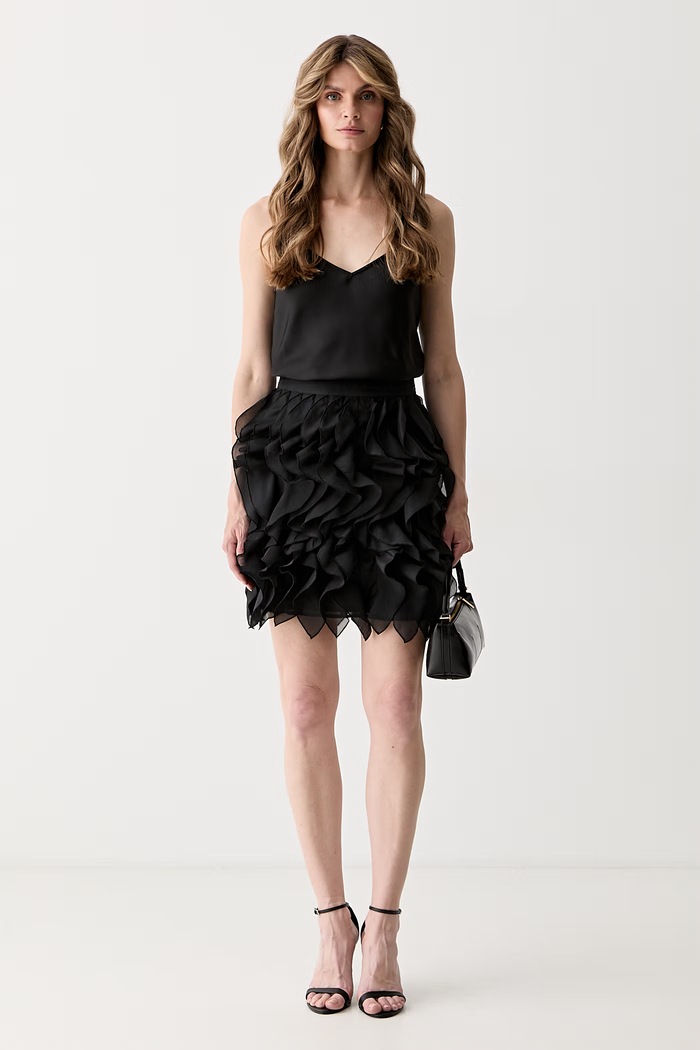 Karl Lagerfeld spódnica B3W12009 czarny AW26
