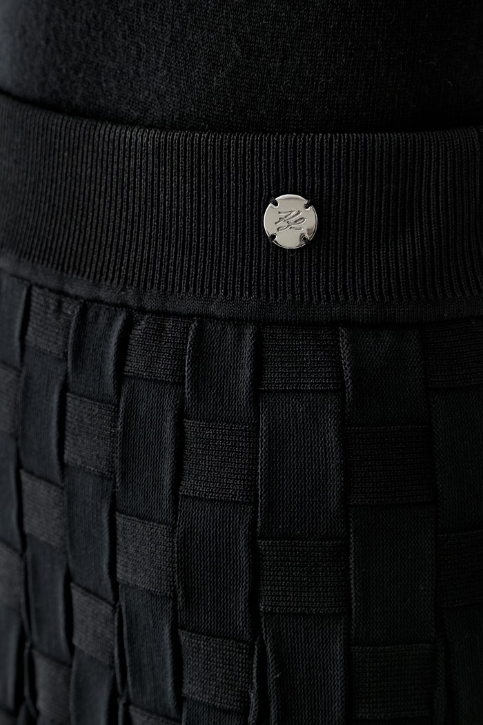 Karl Lagerfeld κλος φούστα με βισκόζη μαύρο B3W12017
