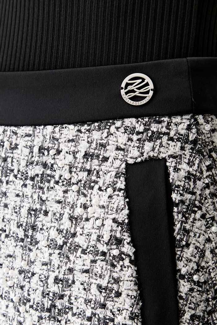 Karl Lagerfeld φούστα με μαλλί μαύρο B3W12019