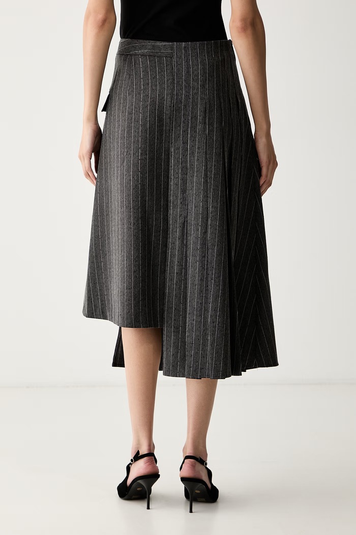 Abbigliamento Karl Lagerfeld gonna asimmetrica con viscosa B3W12020 grigio