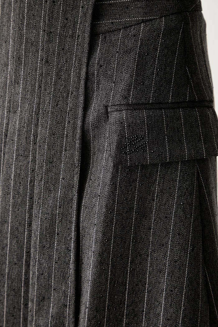 Karl Lagerfeld gonna asimmetrica con viscosa B3W12020 grigio