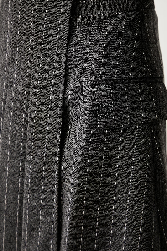 Karl Lagerfeld gonna asimmetrica con viscosa B3W12020 grigio