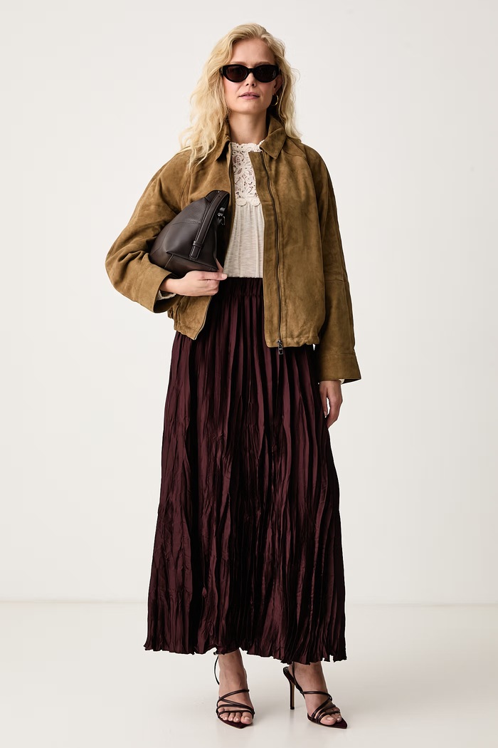 Pedro del Hierro Spódnica plisowana 7594308 bordowy AW26